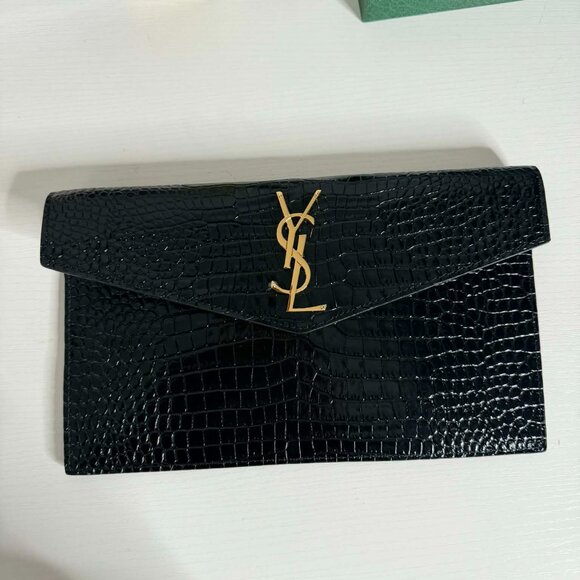 YSL Uptown Croc Embossed - Picture 4 of 4